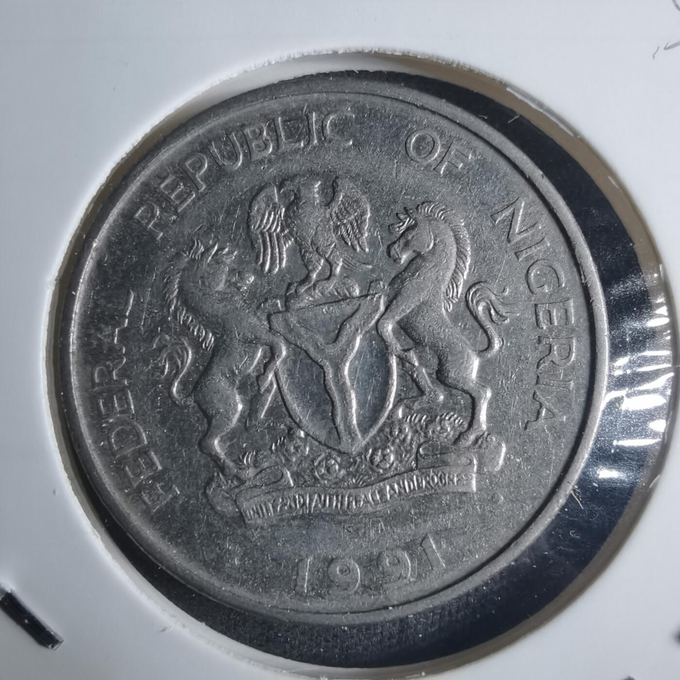 沼泽如烟--第915场 尼日利亚1991年1奈拉