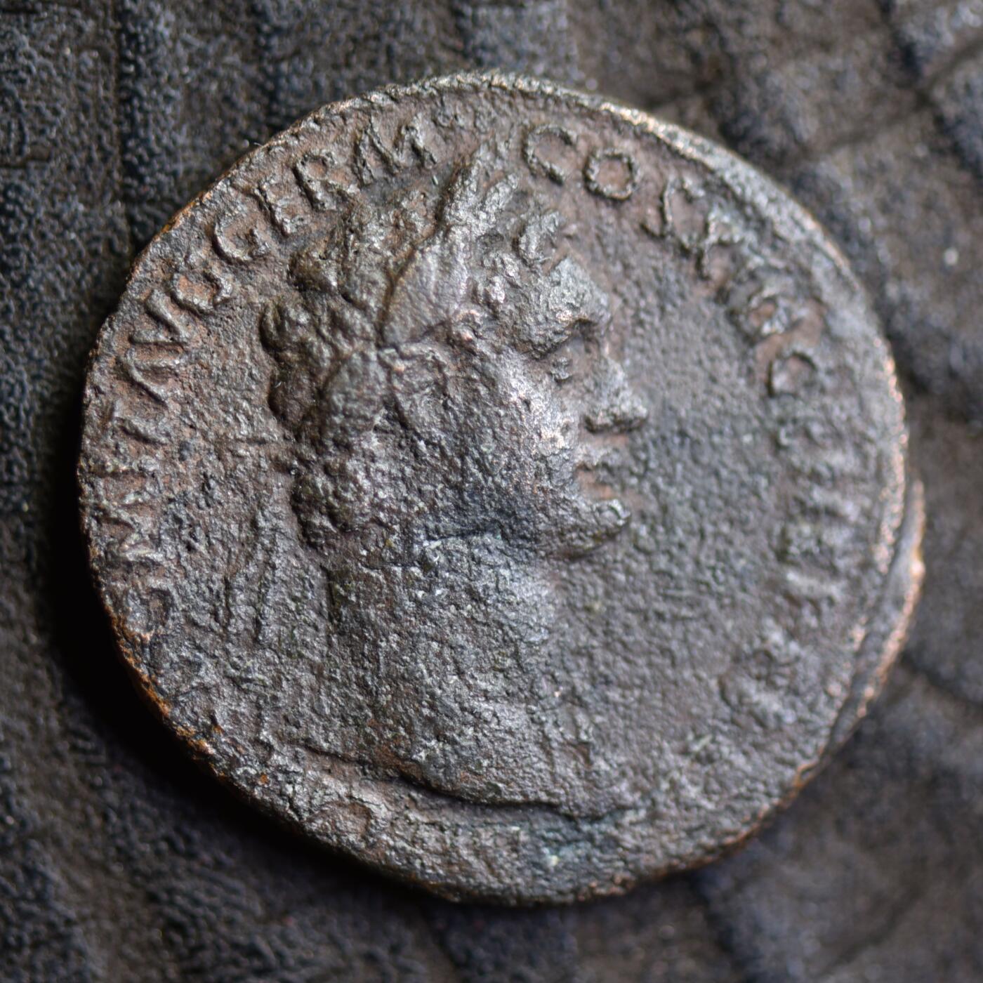 【良泉】第42期【自动场】12月4日晚19.30点开拍！99枚域外古代钱币专场   【藏家出品D】（7.71克）【好品！】公元81-96年 罗马帝国 图密善 阿斯铜币