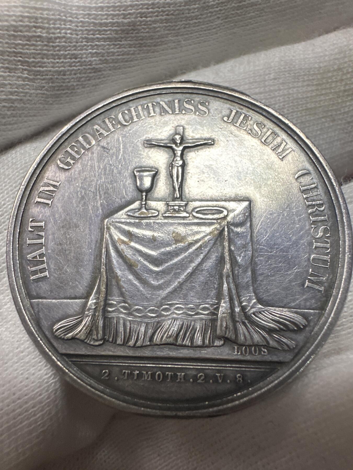 12.4铜章专场 德国LOOS出品宗教信仰银章