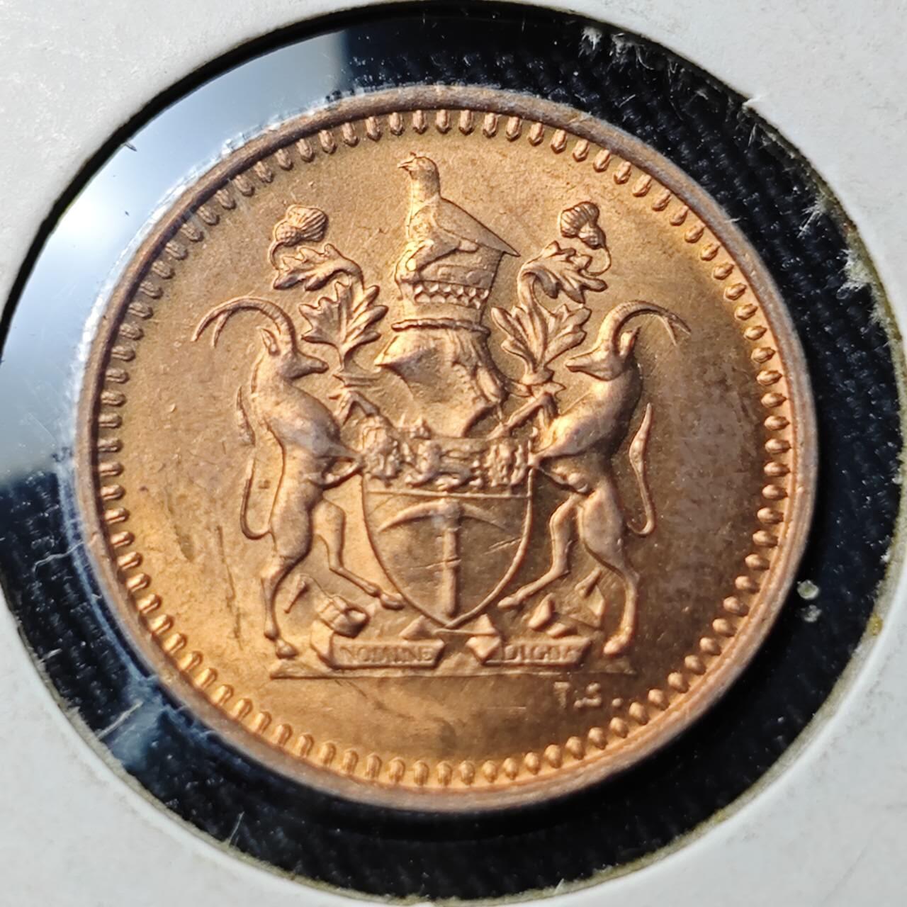 KK钱币收藏小铺 （套币 好品/批量散币 银币）专场  2月预留时间 周末发货  1971罗得西亚1/2分铜币 好品