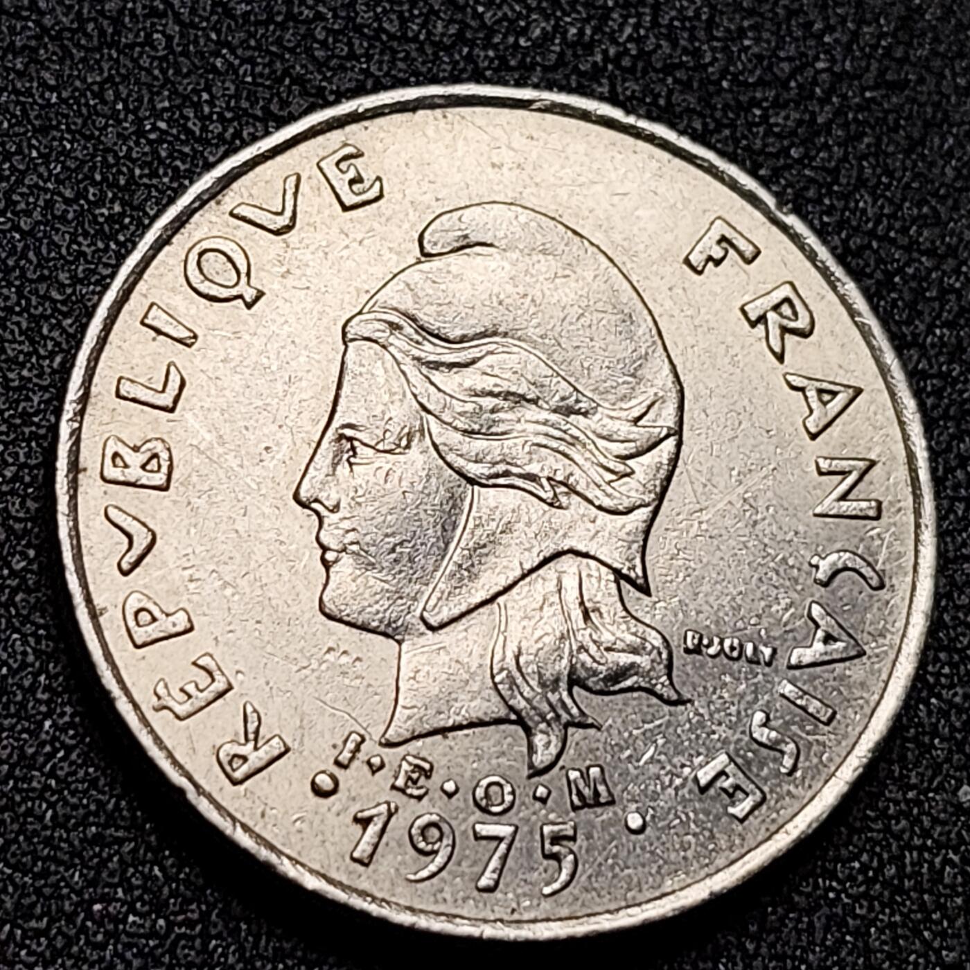 泉币菌-第141场-精品福利场（之前场次29日、30日发货，敬请谅解） 鲜花香草面包果 法属波利尼西亚20法郎镍制硬币 28.3毫米10.0克