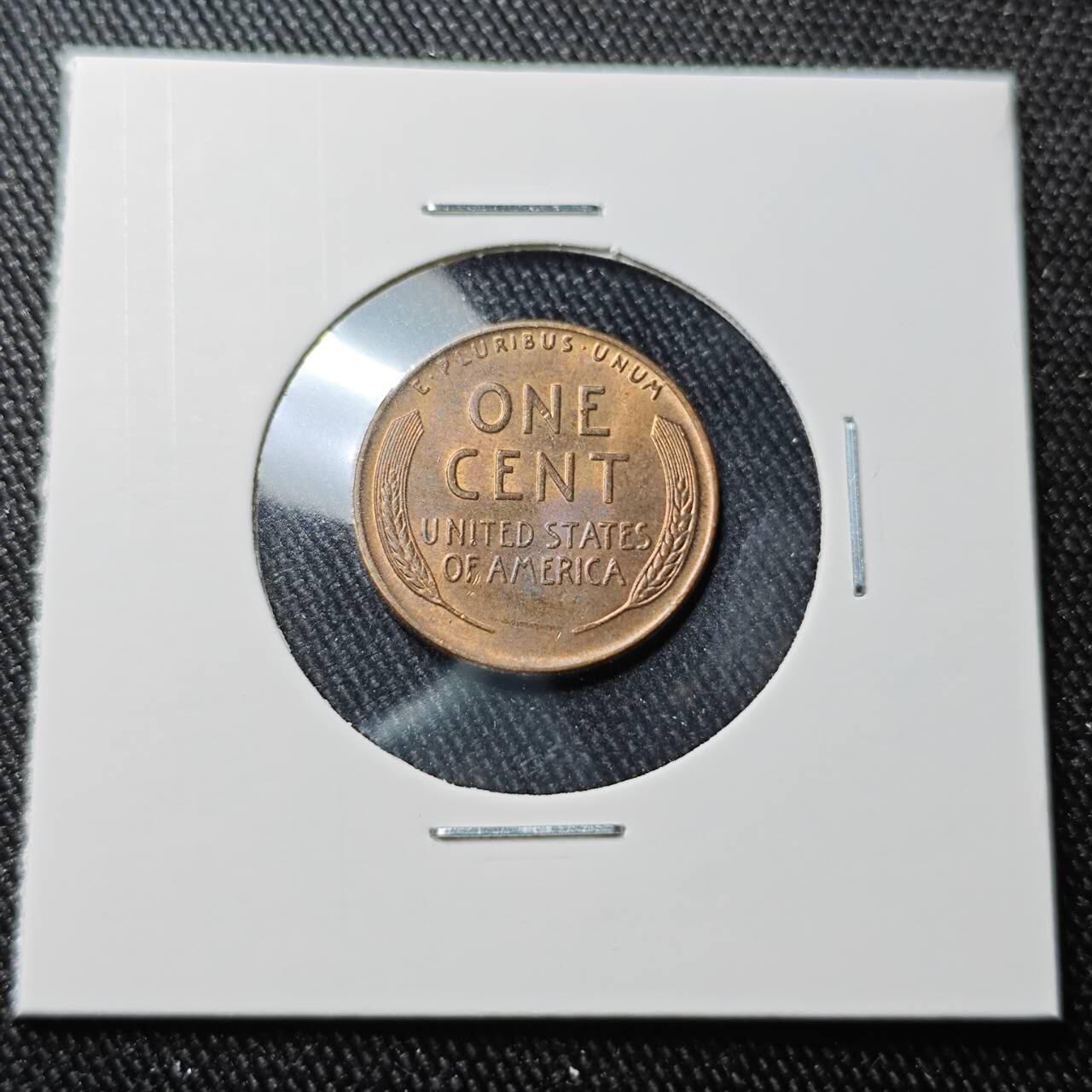 KK钱币收藏小铺 （套币 好品/批量散币 银币）专场  2月预留时间 周末发货   1956美国麦穗一分铜币 D厂 好品