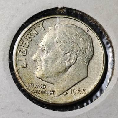 KK钱币收藏小铺 （套币 好品/批量散币 银币）专场  2月预留时间 周末发货 -  1960美国10分银币