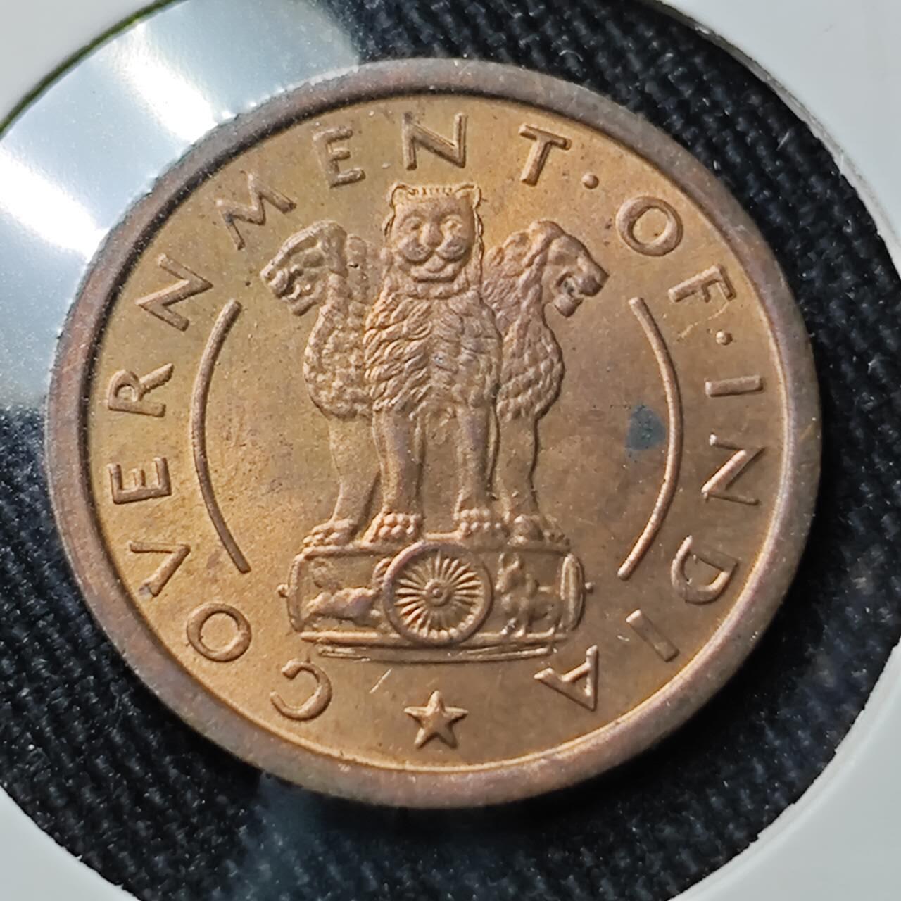 KK钱币收藏小铺 （套币 好品/批量散币 银币）专场  2月预留时间 周末发货  1952印度1派沙 好品铜币 小马!