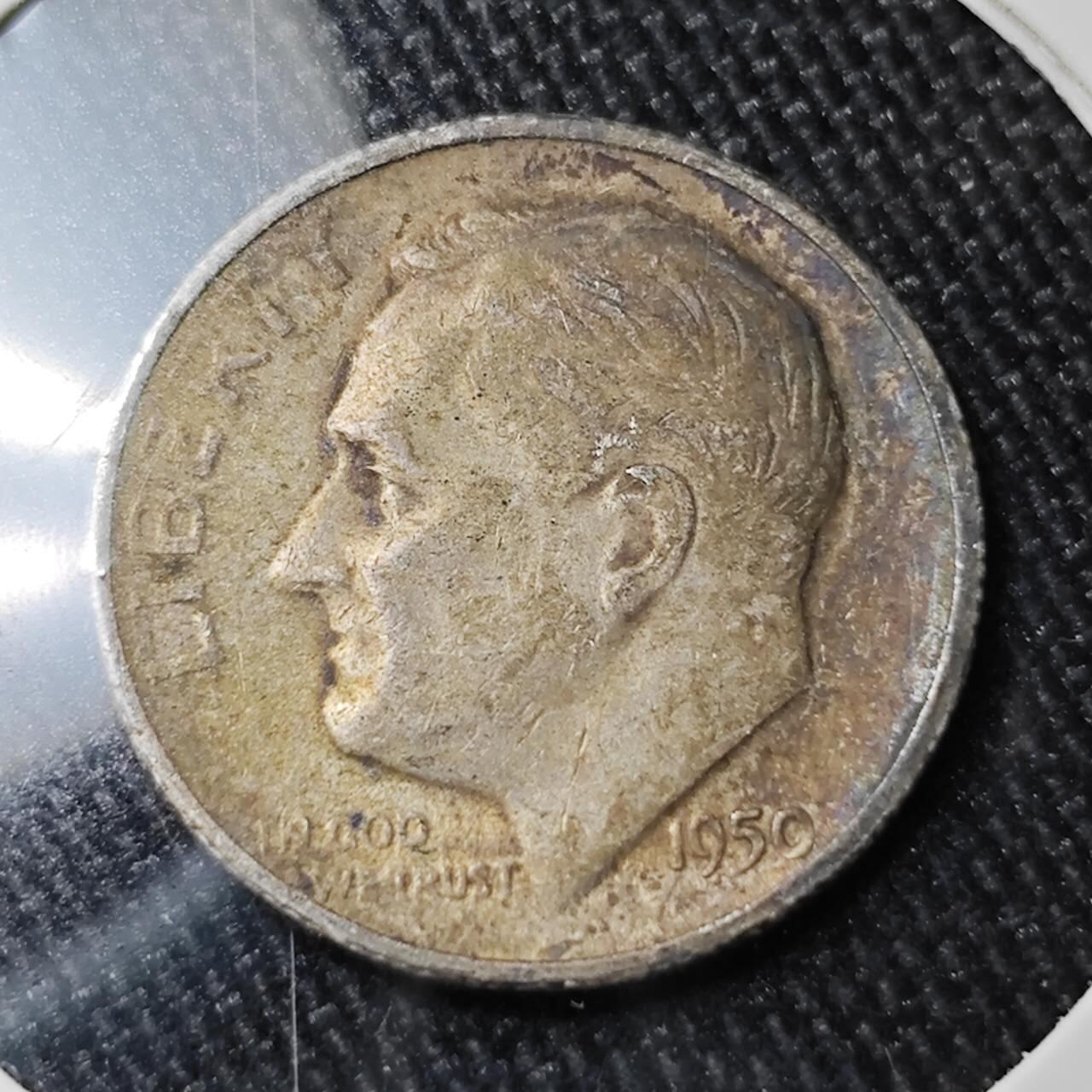 KK钱币收藏小铺 （套币 好品/批量散币 银币）专场  2月预留时间 周末发货  1950美国10分银币