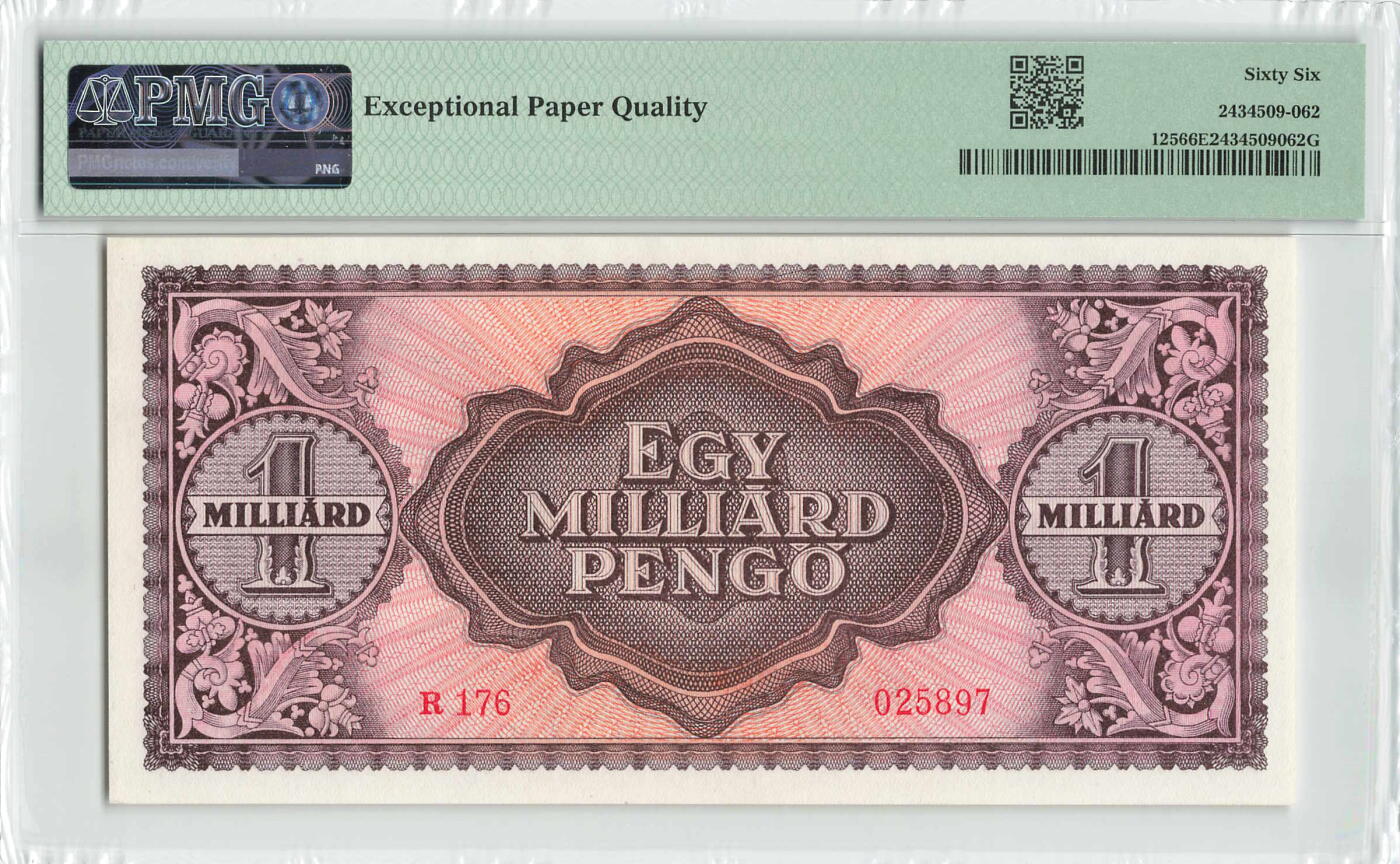 小福收藏拍卖第196期 评级币精选场 本期有68分倒置号布隆迪世界最大纸币 泰国69年10铢纪念钞0A冠百位倒置号  文莱06年500吉令特首年首冠 丹麦经典大松鼠 俄罗斯 玻利维亚 东加勒比 亚美尼亚等多国精美高分珍稀老钞精品纸币 匈牙利 1946年 1.000.000.000潘戈 PMG66 EPQ 亚军分