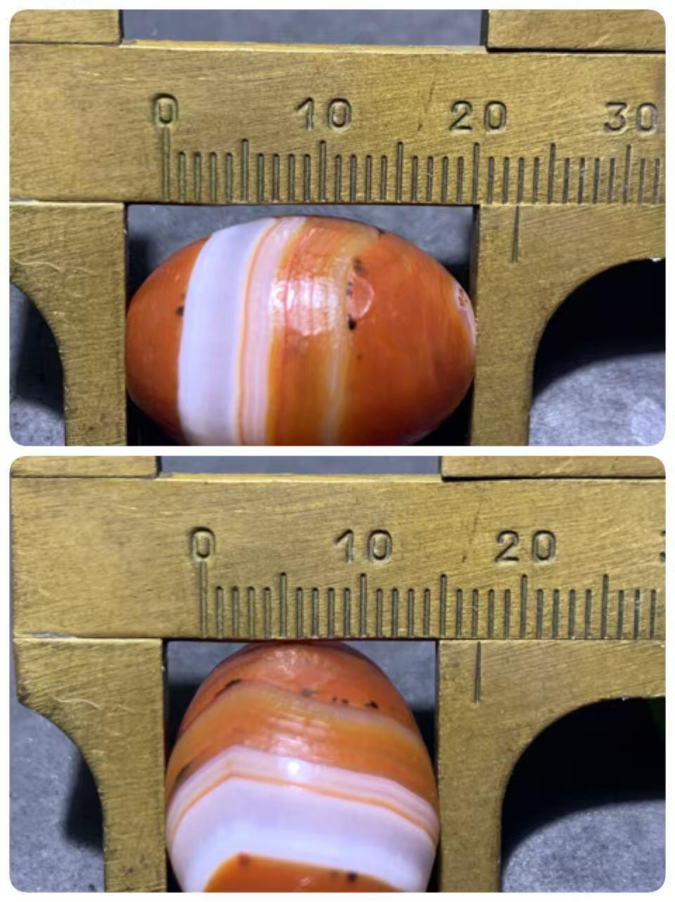 精美高玉化风化纹冰飘一线缠丝玛瑙桶珠一颗，