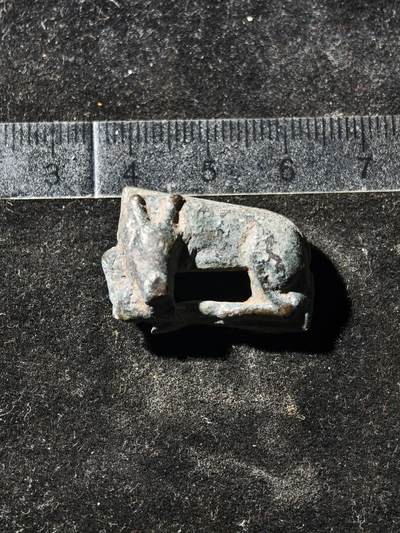 88期回流戒指饰品杂件纪念章丝路钱币专场 - 西辽铜羊