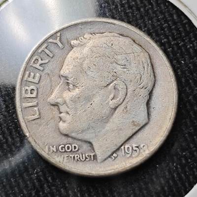 KK钱币收藏小铺 （套币 好品/批量散币 银币）专场  2月预留时间 周末发货 -  1958美国10分银币