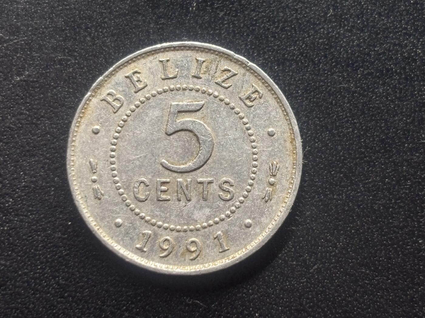 邮泉阁限时拍卖第三十七场 英国殖民地、属地硬币专场（硬币在国外。请付邮费6元。） 伯利兹1991年5分