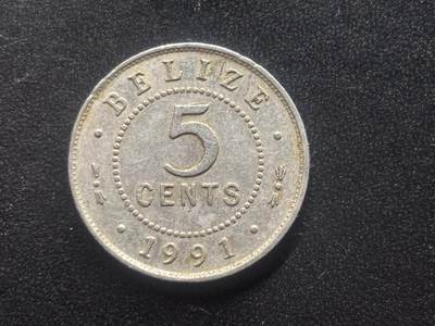 邮泉阁限时拍卖第三十七场 英国殖民地、属地硬币专场（硬币在国外。请付邮费6元。） - 伯利兹1991年5分