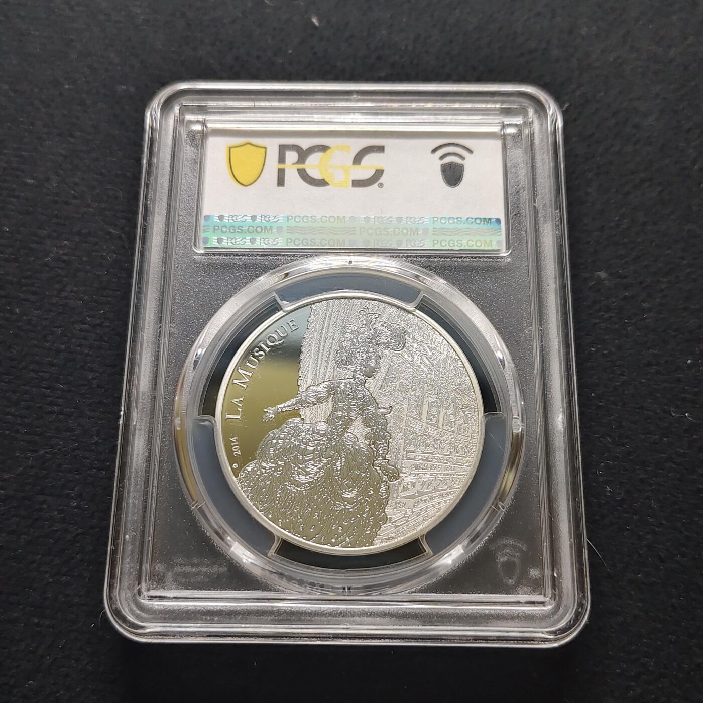 【全场包邮】纯粹捡漏拍481场（免费代拍第18场） 【少见】法国2014年10欧元让-菲利普·拉莫《音乐》精制纪念银币-量5000-PCGS PR69 DCAM