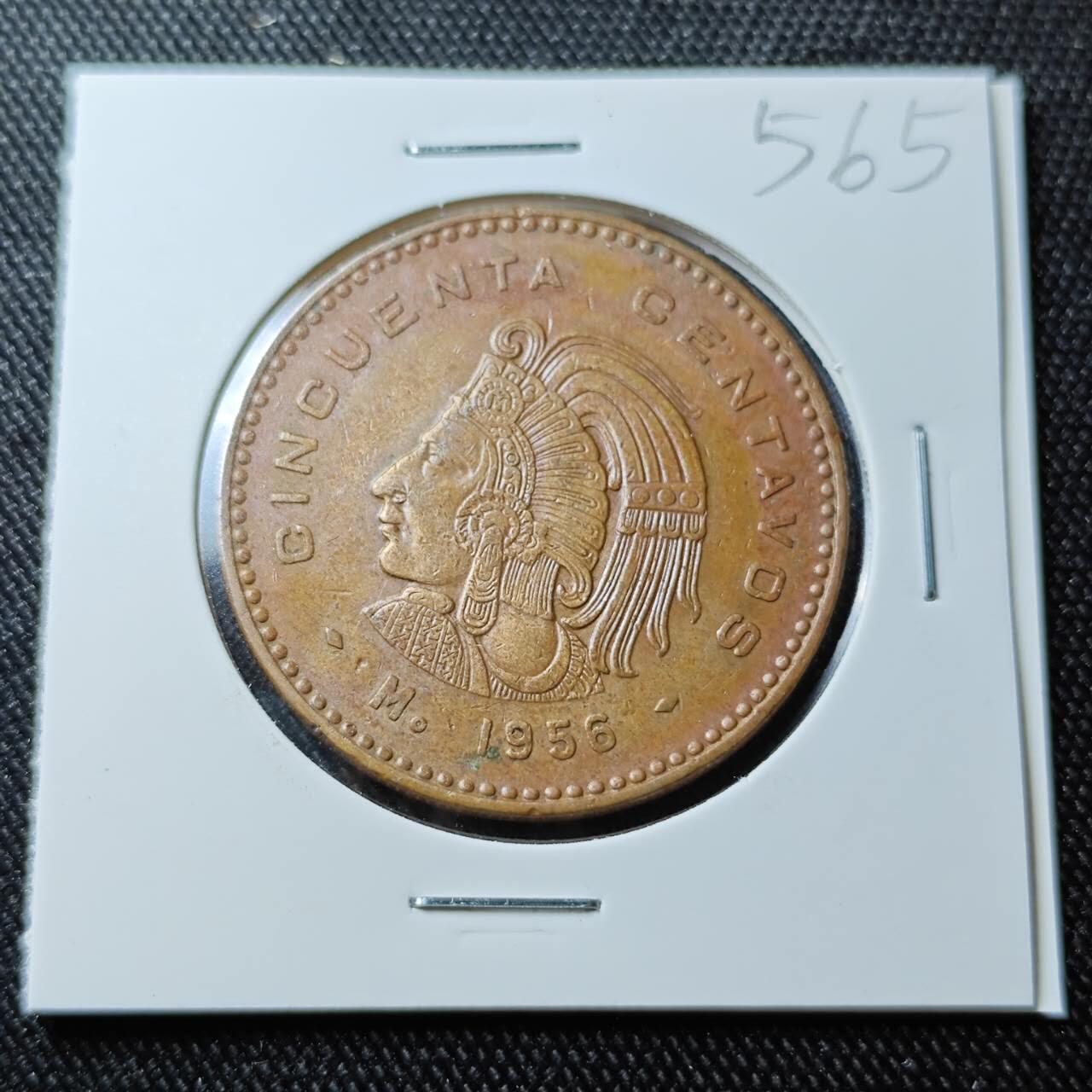 KK钱币收藏小铺 （套币 好品/批量散币 银币）专场  2月预留时间 周末发货  1959墨西哥酋长大铜币 通货好品无磕碰