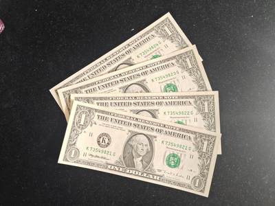 美国纸币 1995年 1美元 K区 全新UNC - 美国纸币 1995年 1美元 K区 全新UNC