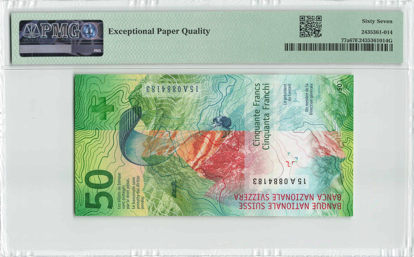 小福收藏拍卖第196期 评级币精选场 本期有68分倒置号布隆迪世界最大纸币 泰国69年10铢纪念钞0A冠百位倒置号  文莱06年500吉令特首年首冠 丹麦经典大松鼠 俄罗斯 玻利维亚 东加勒比 亚美尼亚等多国精美高分珍稀老钞精品纸币 瑞士 2015年 50法郎 手版首年份 Jordan首签  PMG67 EPQ 季军分