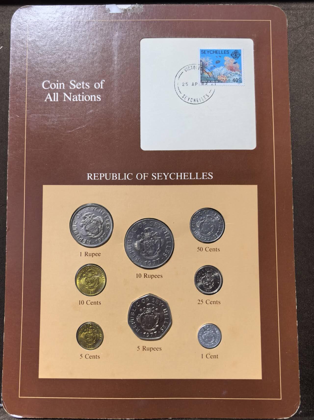 北京马甸外国币专卖第147期，外国币专场，陆续上拍，欢迎关注 福兰克林卡装：塞舌尔套币
