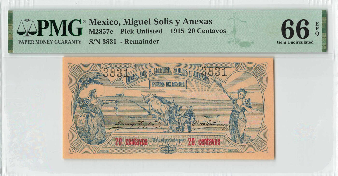 小福收藏拍卖第196期 评级币精选场 本期有68分倒置号布隆迪世界最大纸币 泰国69年10铢纪念钞0A冠百位倒置号  文莱06年500吉令特首年首冠 丹麦经典大松鼠 俄罗斯 玻利维亚 东加勒比 亚美尼亚等多国精美高分珍稀老钞精品纸币 墨西哥 1915年 20分 百年老钞 无47 PMG66 EPQ