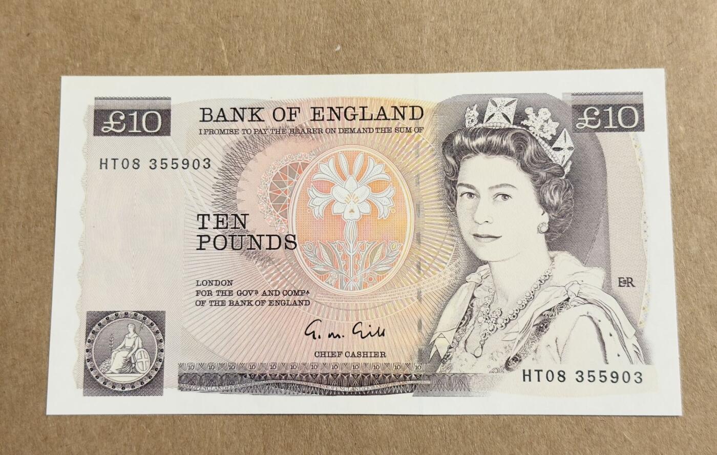 【礼羽收藏】🌏世界钱币拍卖第113期 英国D系列10英镑无4.7unc品相