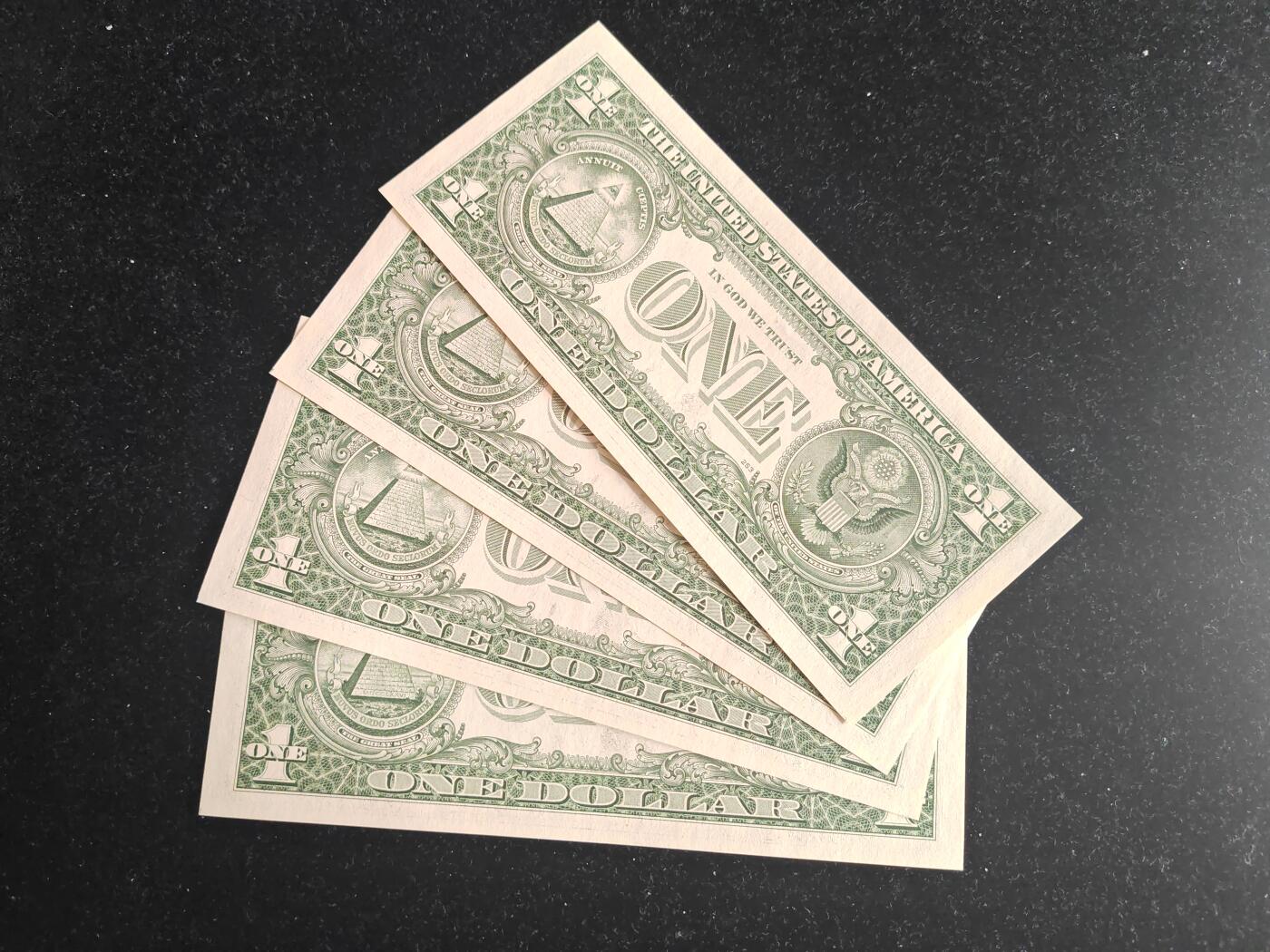 美国纸币 1995年 1美元 K区 全新UNC 单价