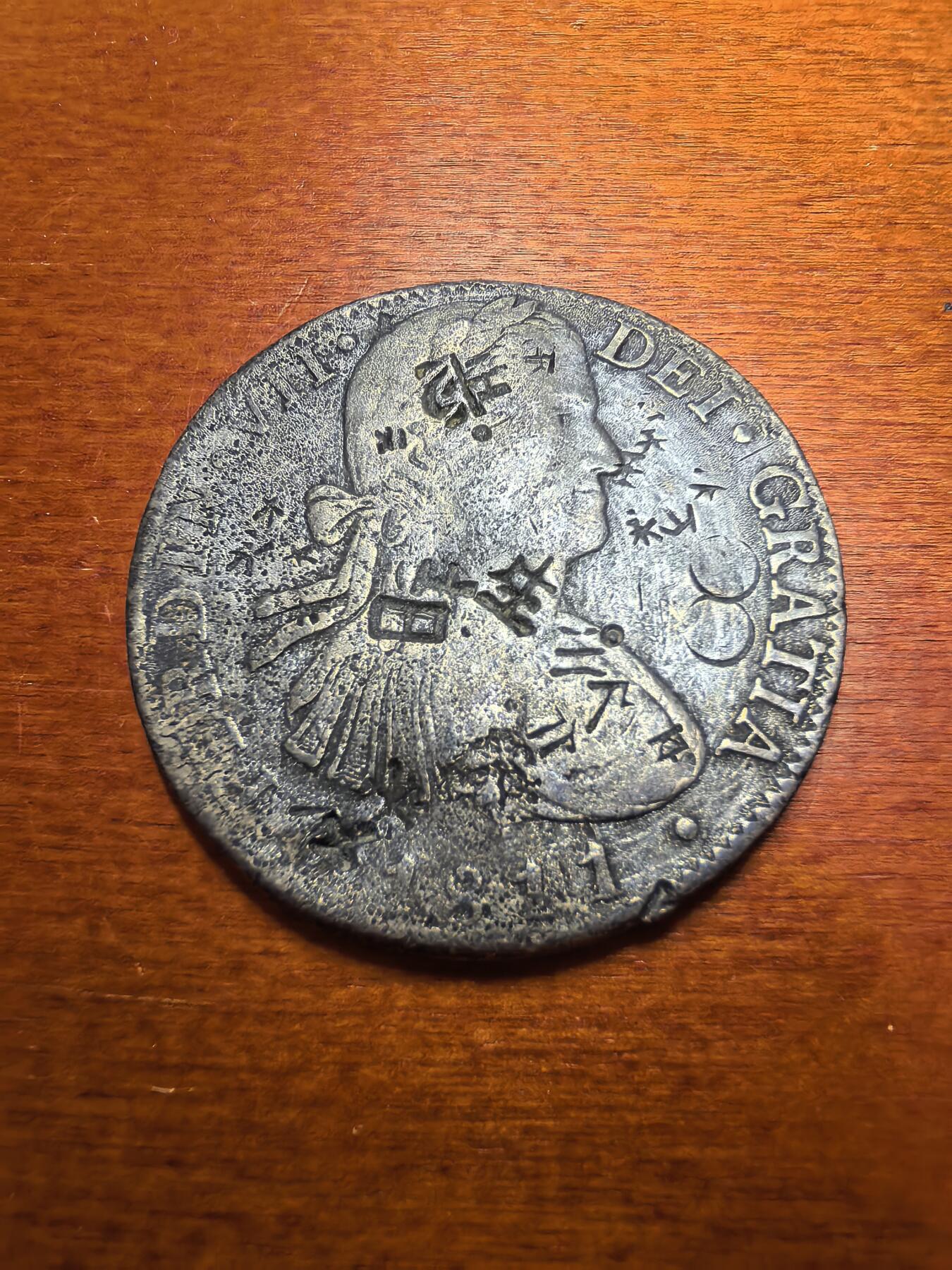 长老汇蛇年精选第七十九场拍卖 1811Mo FM西属墨西哥费七8R双柱，墨西哥城造币厂，有戳，书价高