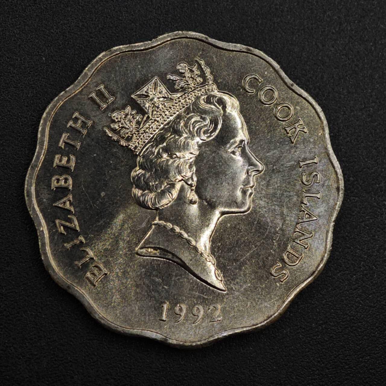 【淘币小摊】实时拍第八百一十拍   散币场   满百包邮可预留二周 每周一统一发货   库克群岛1992年1元生殖图腾