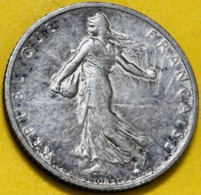 文馨钱币收藏第 283 场，【大雪鉴珍，寒英缀金】金银纪念币精品场，诚邀您的参与【长期接代拍品】 - 少见转光黄油老彩 1898年法兰西第三共和国 播种女神 1 法郎银币，首发版比较少见 835 高银