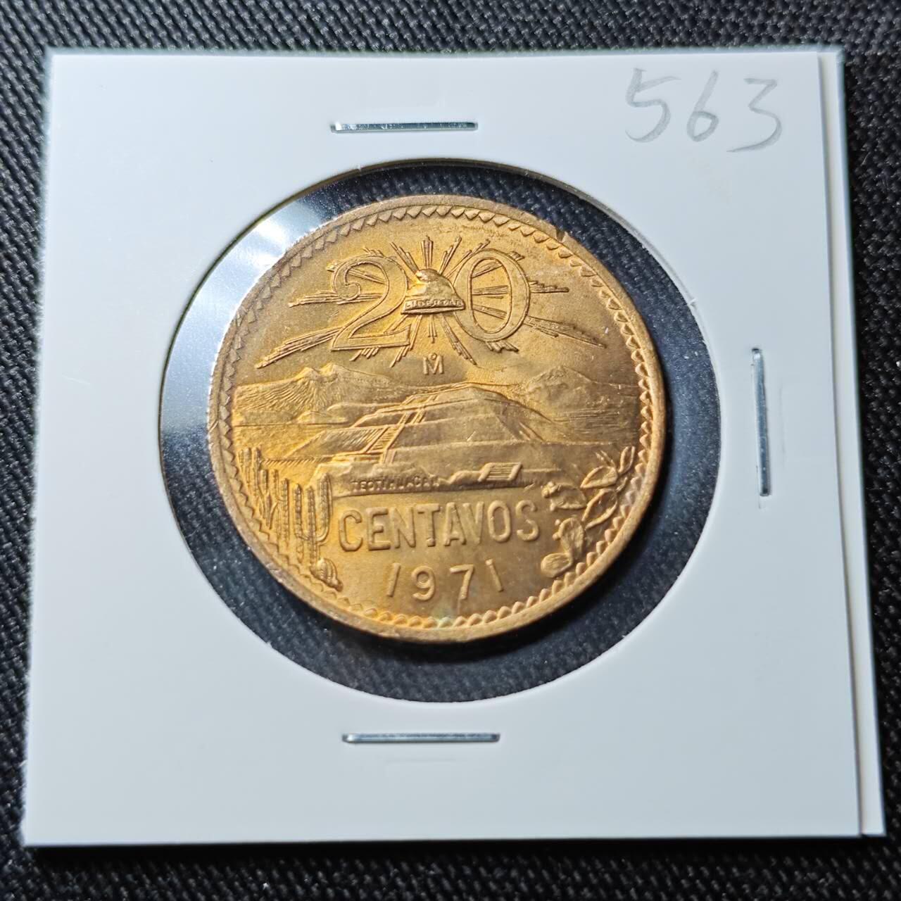 KK钱币收藏小铺 （套币 好品/批量散币 银币）专场  2月预留时间 周末发货   1971墨西哥20分铜币 好品