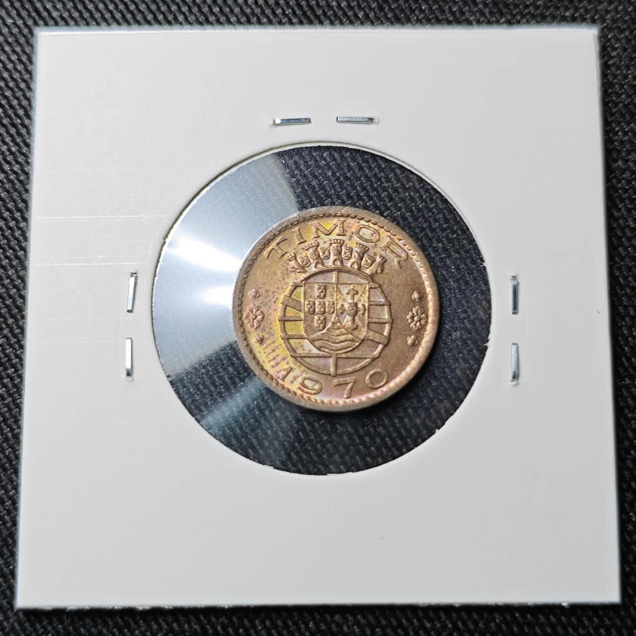 KK钱币收藏小铺 （套币 好品/批量散币 银币）专场  2月预留时间 周末发货  1970葡属东帝汶20分铜币 好品