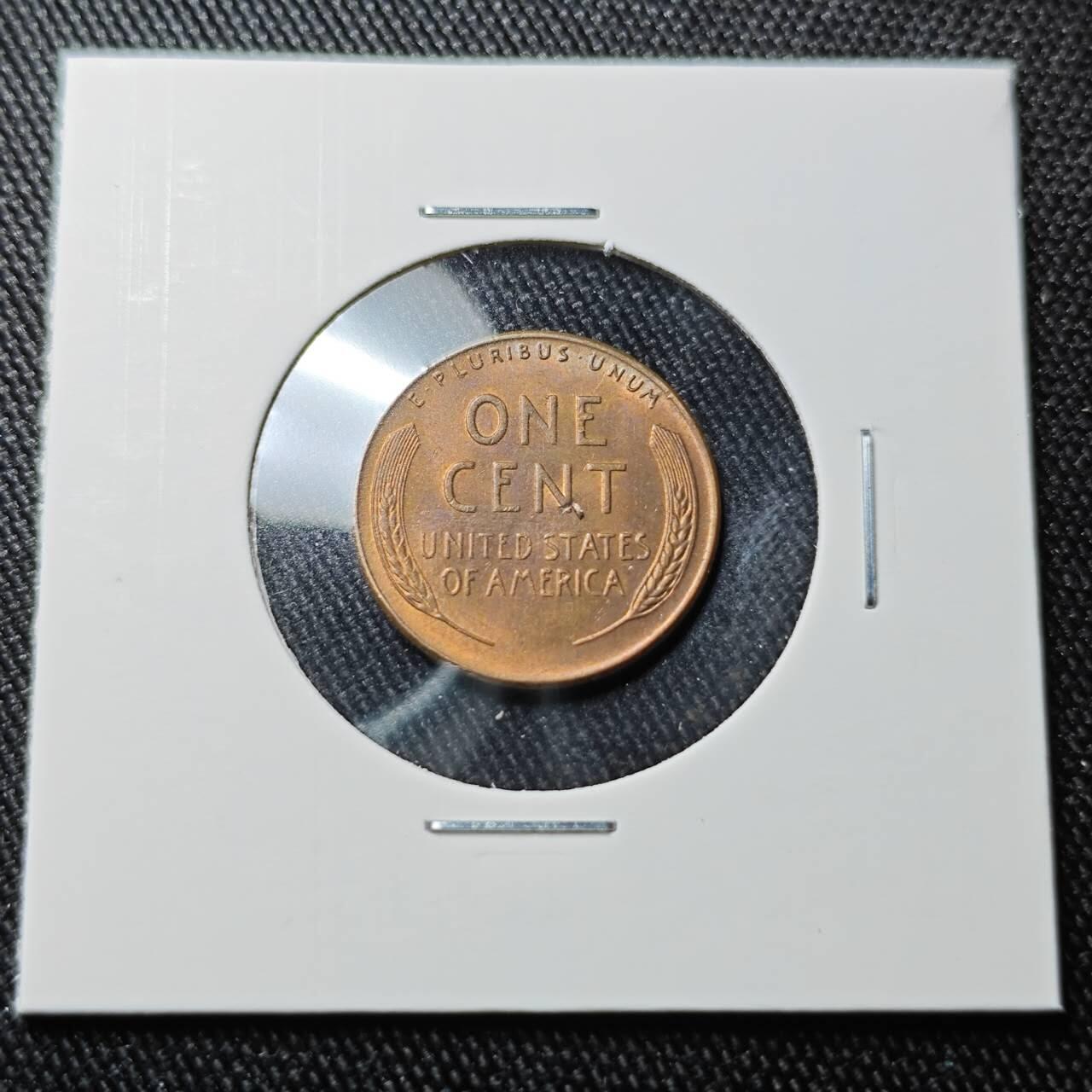 KK钱币收藏小铺 （套币 好品/批量散币 银币）专场  2月预留时间 周末发货  1952美国麦穗一分铜币 S厂 好品