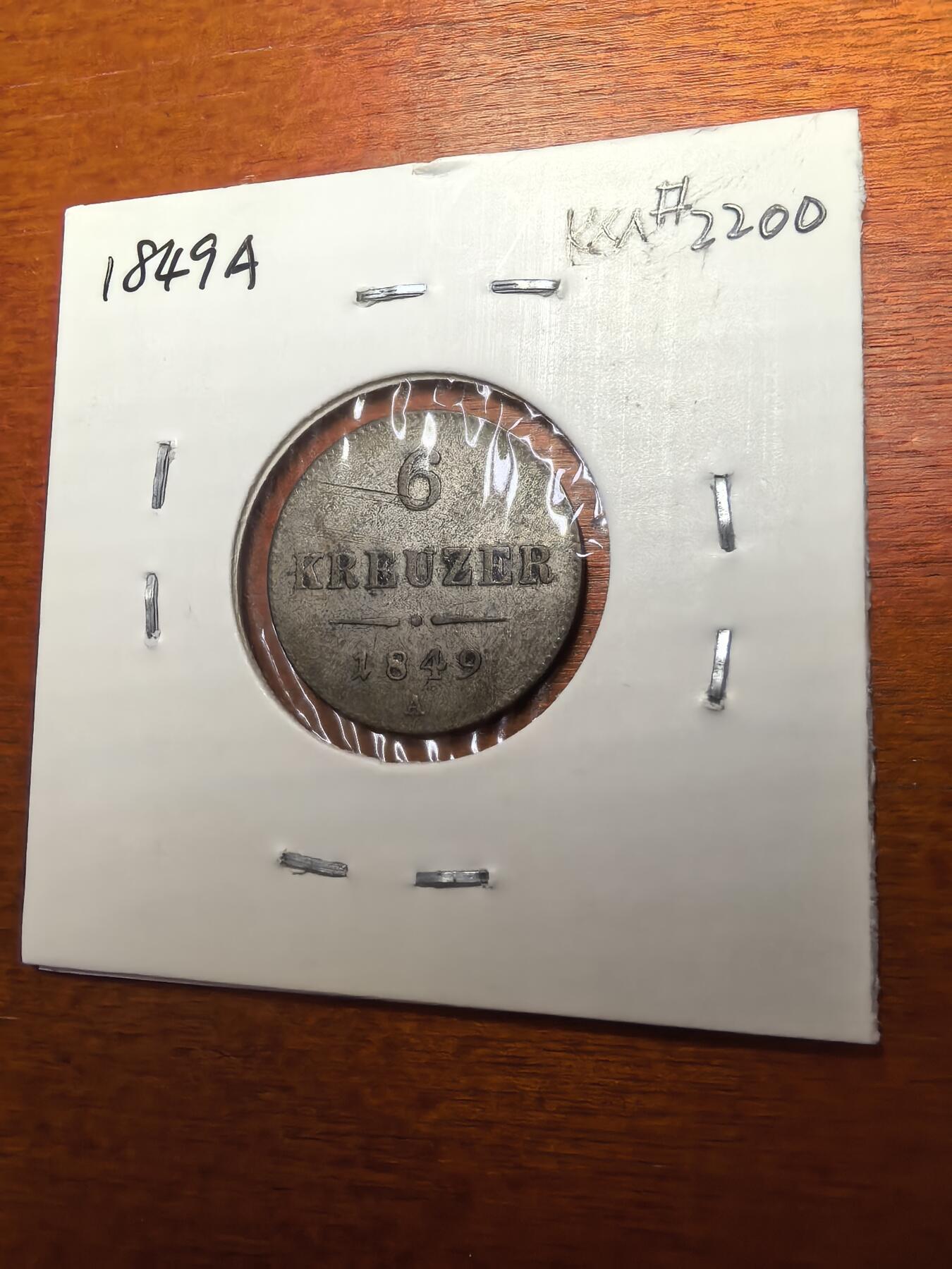 长老汇蛇年精选第七十九场拍卖 1849奥地利6克洛泽银币