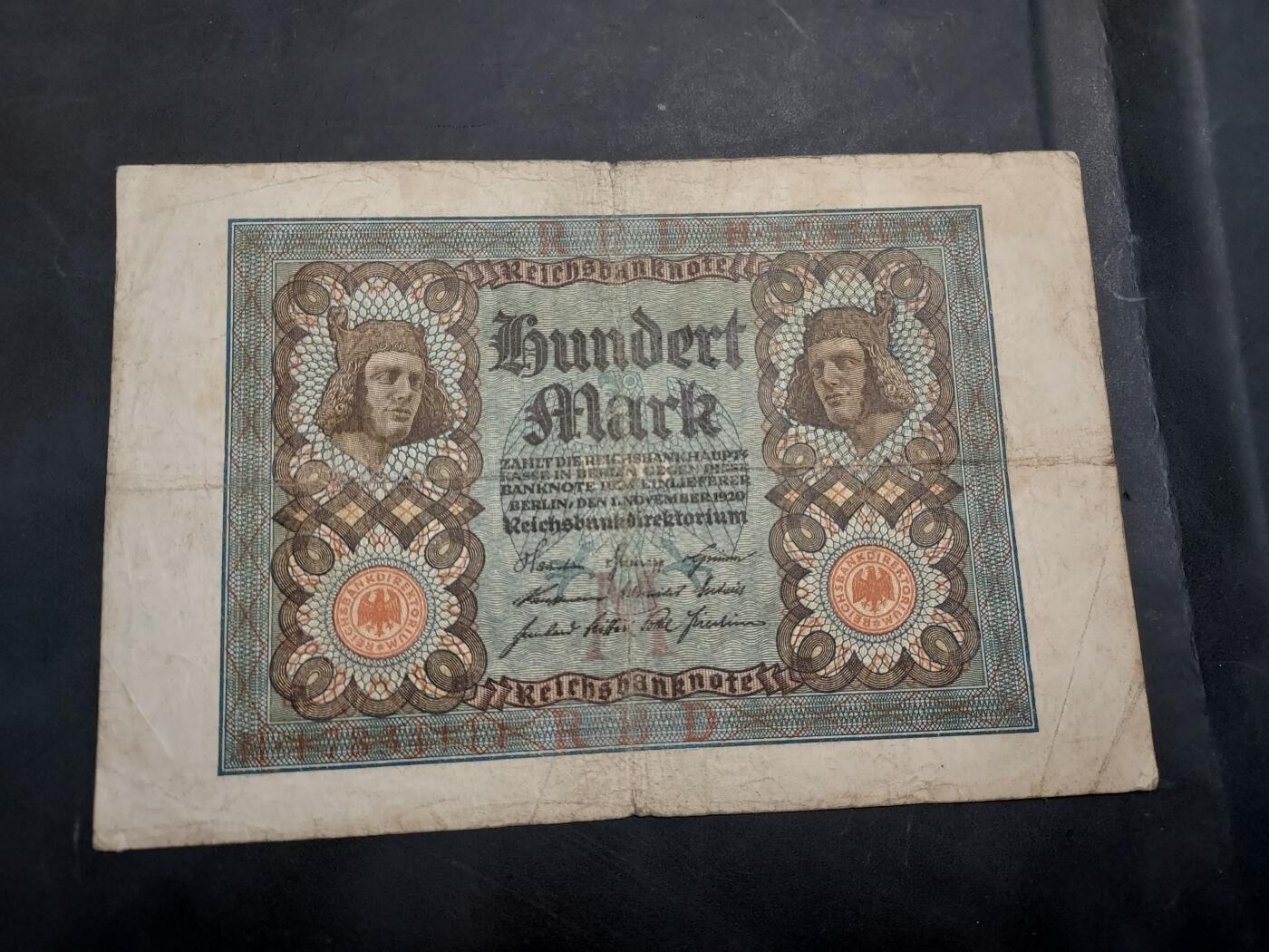 博彦收藏   12月3日 8点 钱币专场 1920德国100马克 流通品