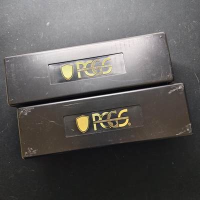 【全场包邮】纯粹捡漏拍481场（免费代拍第18场） - 【收藏工具】PCGS评级币收纳盒20枚装黑盒2个（随机发送）