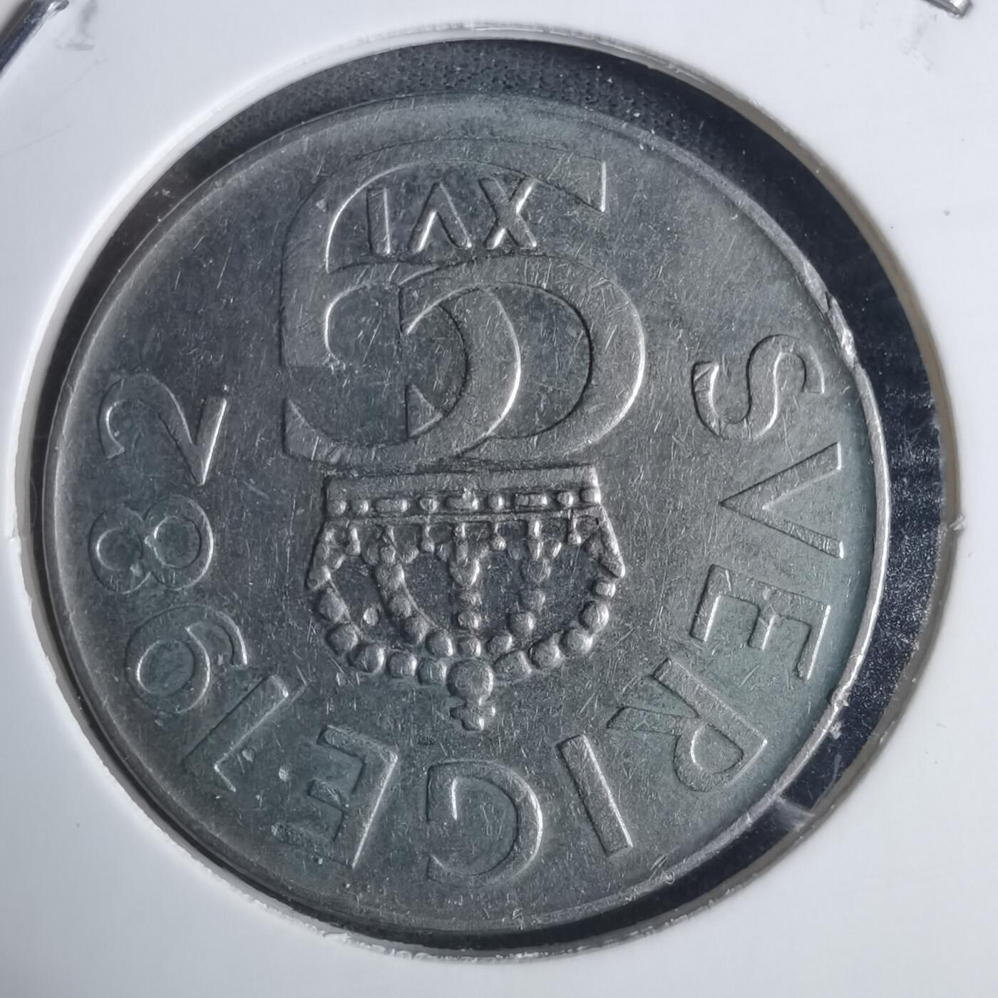 沼泽如烟--第915场 瑞典1982年5克朗