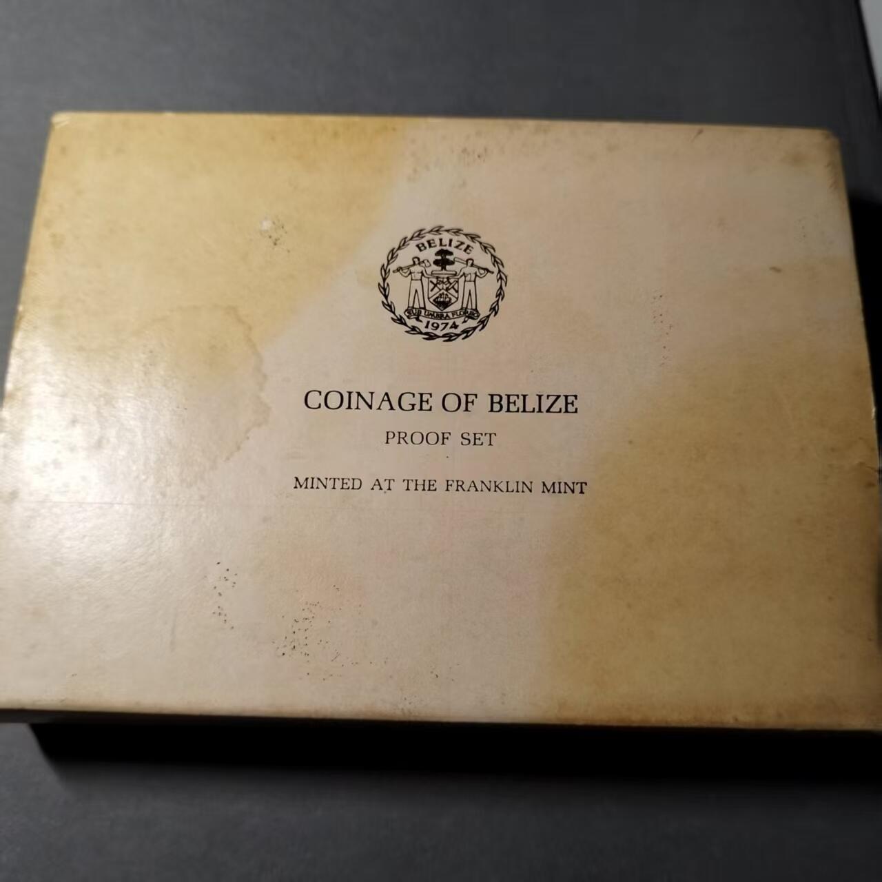 长老汇蛇年精选第七十九场拍卖 1974伯利兹8枚精制套币，盒证全，美国富兰克林造币厂，日本专供版