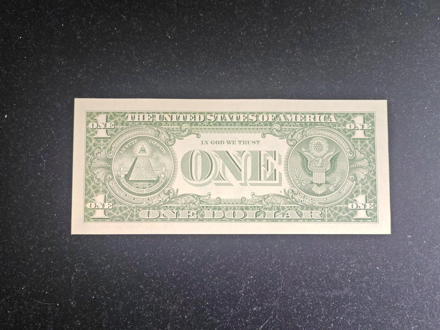 美国纸币 靓号1988年 A版 1美元  E区首发A冠 全新UNC