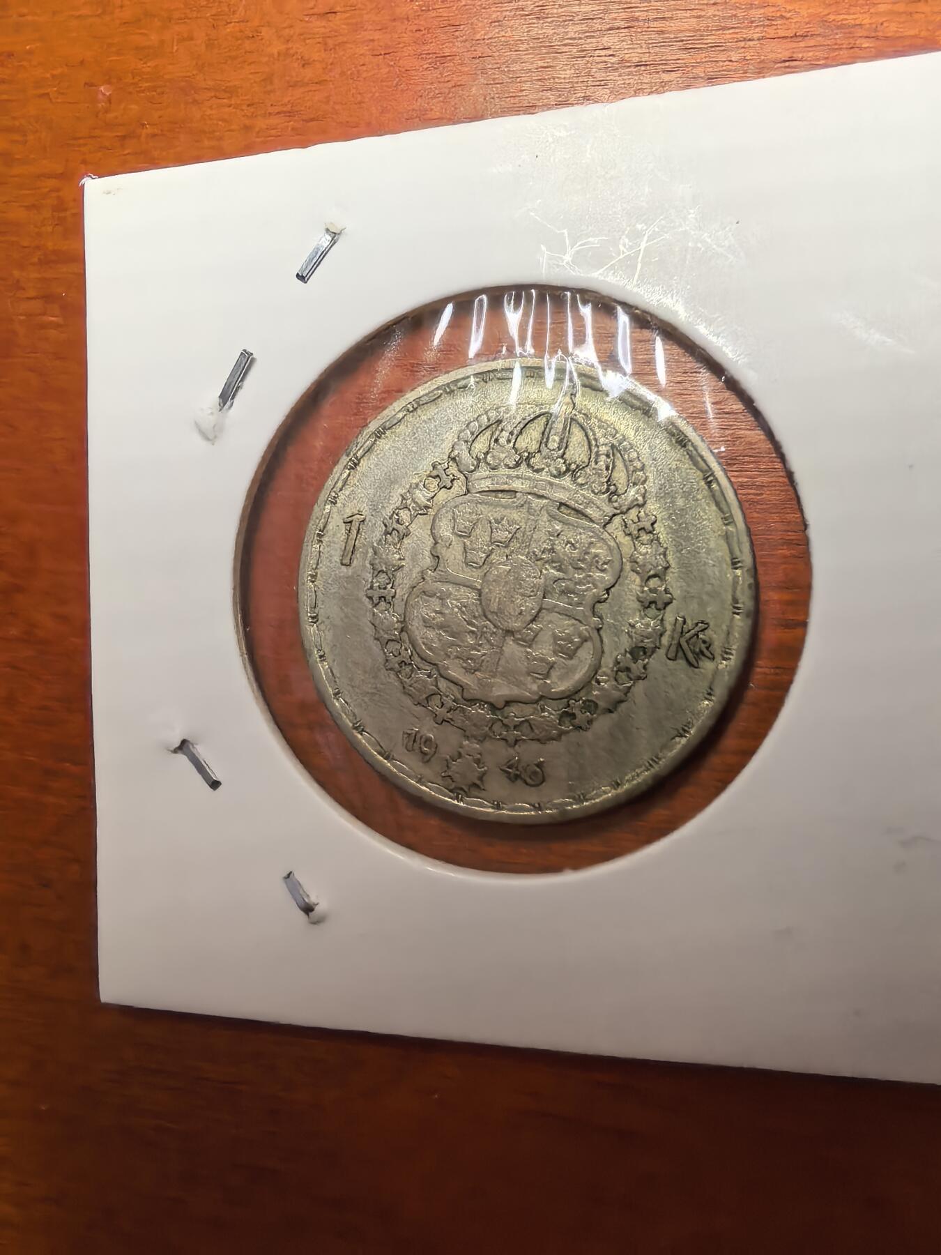 长老汇蛇年精选第七十九场拍卖 1946瑞典古斯塔夫五世1克朗银币