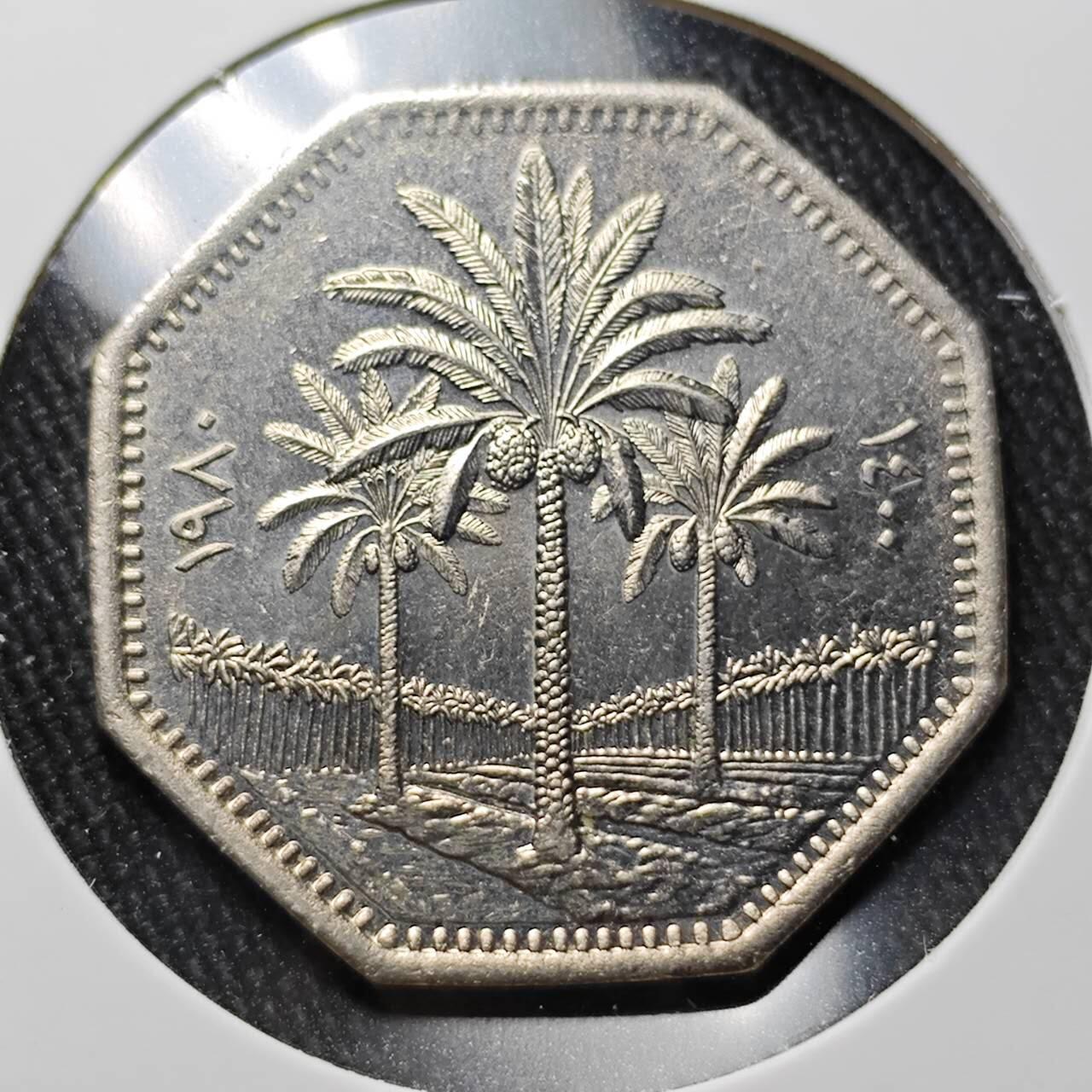 KK钱币收藏小铺 （套币 好品/批量散币 银币）专场  2月预留时间 周末发货  伊拉克250费尔 好品椰树