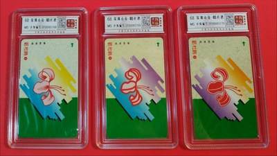 《鸿通俱乐部》拍卖第64期 11月26日21：00延时节拍 - 深圳GPT新卡《簕杜鹃》3全  鸿通  68分*3