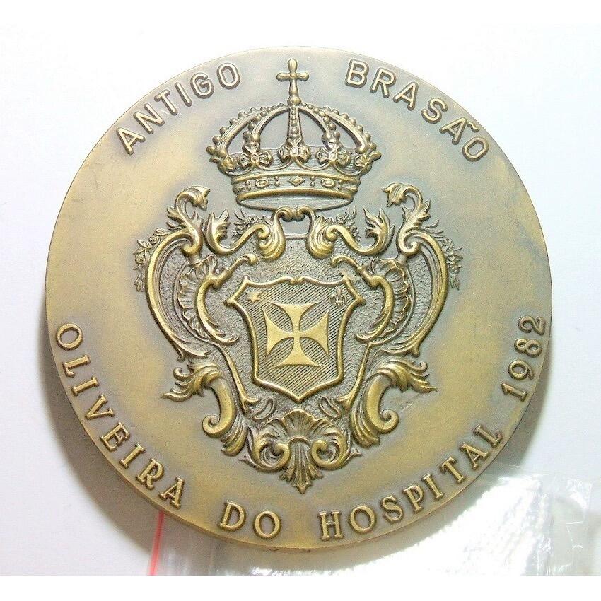 【艺术】葡萄牙艺术大章 欧洲中世纪重装骑士 高浮雕精制超大铜章 80MM 195克