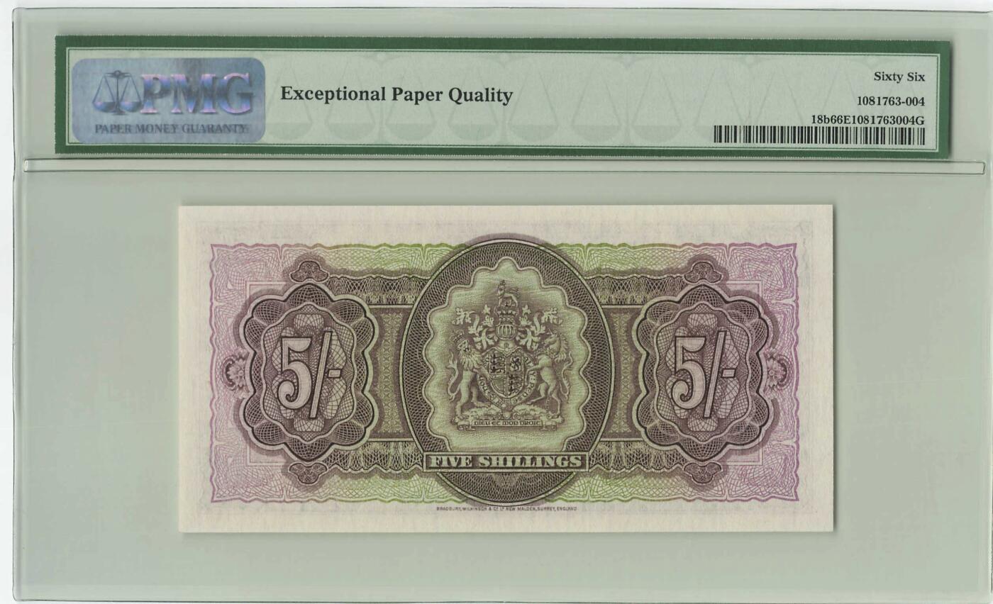 小福收藏拍卖第196期 评级币精选场 本期有68分倒置号布隆迪世界最大纸币 泰国69年10铢纪念钞0A冠百位倒置号  文莱06年500吉令特首年首冠 丹麦经典大松鼠 俄罗斯 玻利维亚 东加勒比 亚美尼亚等多国精美高分珍稀老钞精品纸币 百慕大 1957年 5先令 伊丽莎白二世 PMG66 EPQ