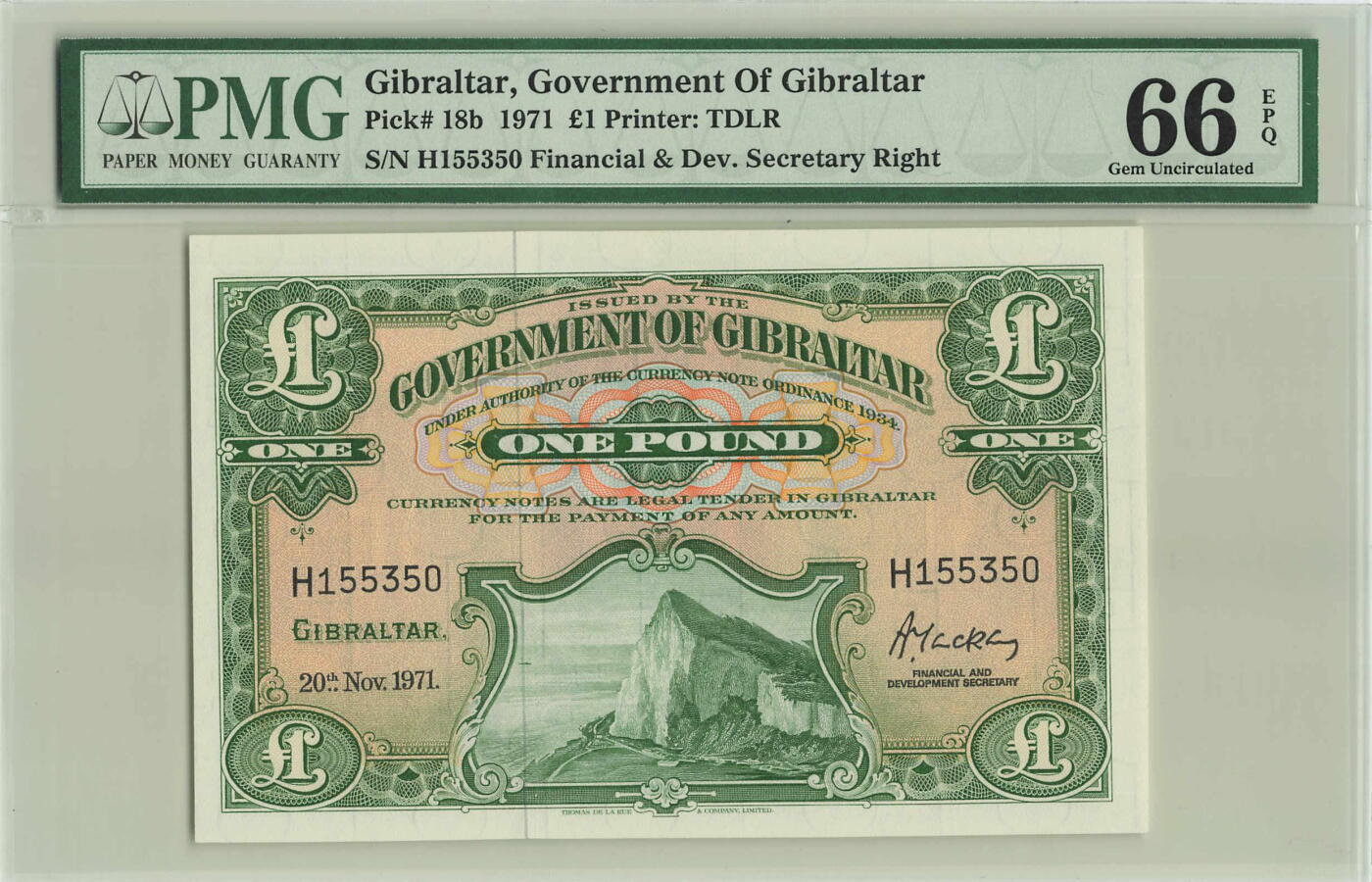 小福收藏拍卖第196期 评级币精选场 本期有68分倒置号布隆迪世界最大纸币 泰国69年10铢纪念钞0A冠百位倒置号  文莱06年500吉令特首年首冠 丹麦经典大松鼠 俄罗斯 玻利维亚 东加勒比 亚美尼亚等多国精美高分珍稀老钞精品纸币 直布罗陀 1971年 1镑 数3 无47 海格力斯之柱 PMG66 EPQ 季军分