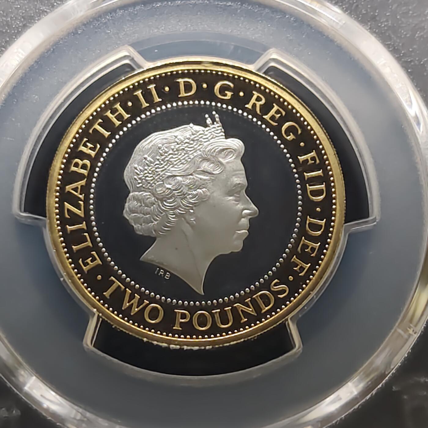 【全场包邮】纯粹捡漏拍481场（免费代拍第18场） 英国2011年2镑詹姆斯国王圣经400周年精制银镀金纪念银币-PCGS PR68 DCAM