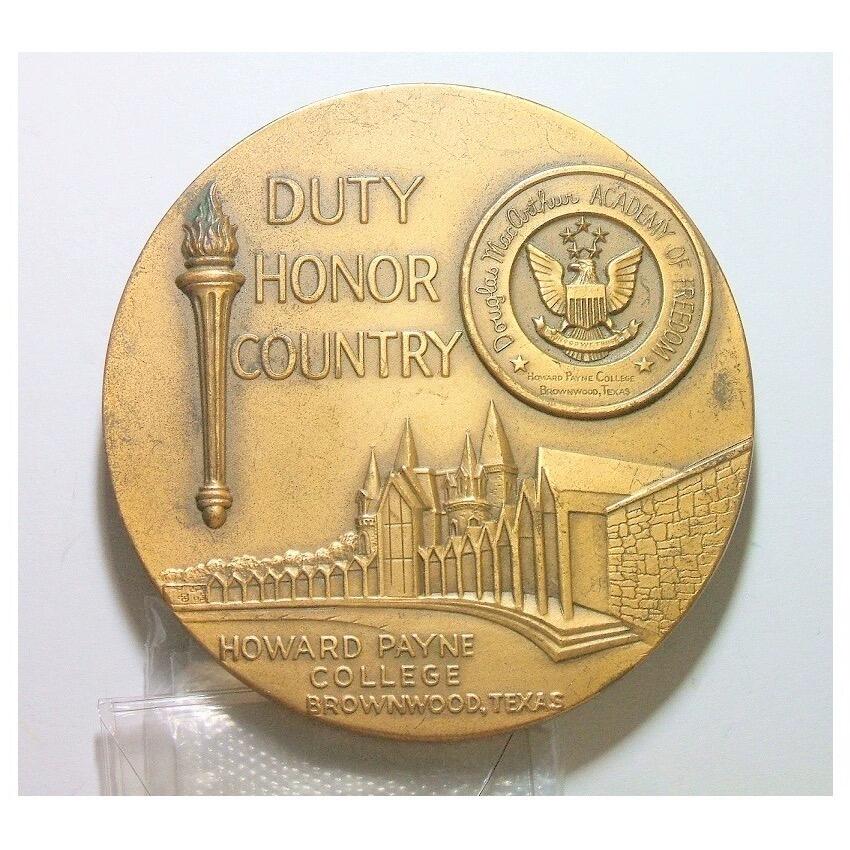 【艺术】美国艺术大章 二战英雄五星上将麦克阿瑟 高浮雕精制超大铜章 78MM 186克