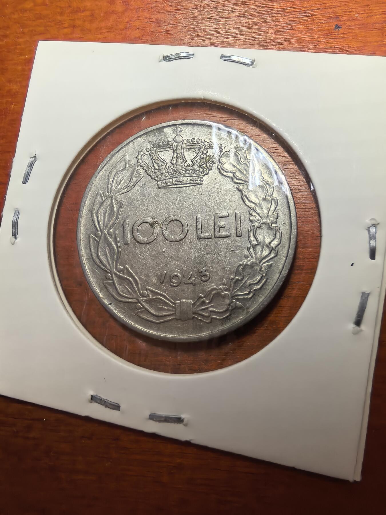 长老汇蛇年精选第七十九场拍卖 1943罗马尼亚米哈伊一世100列镍包钢币，克书MS60分15美金