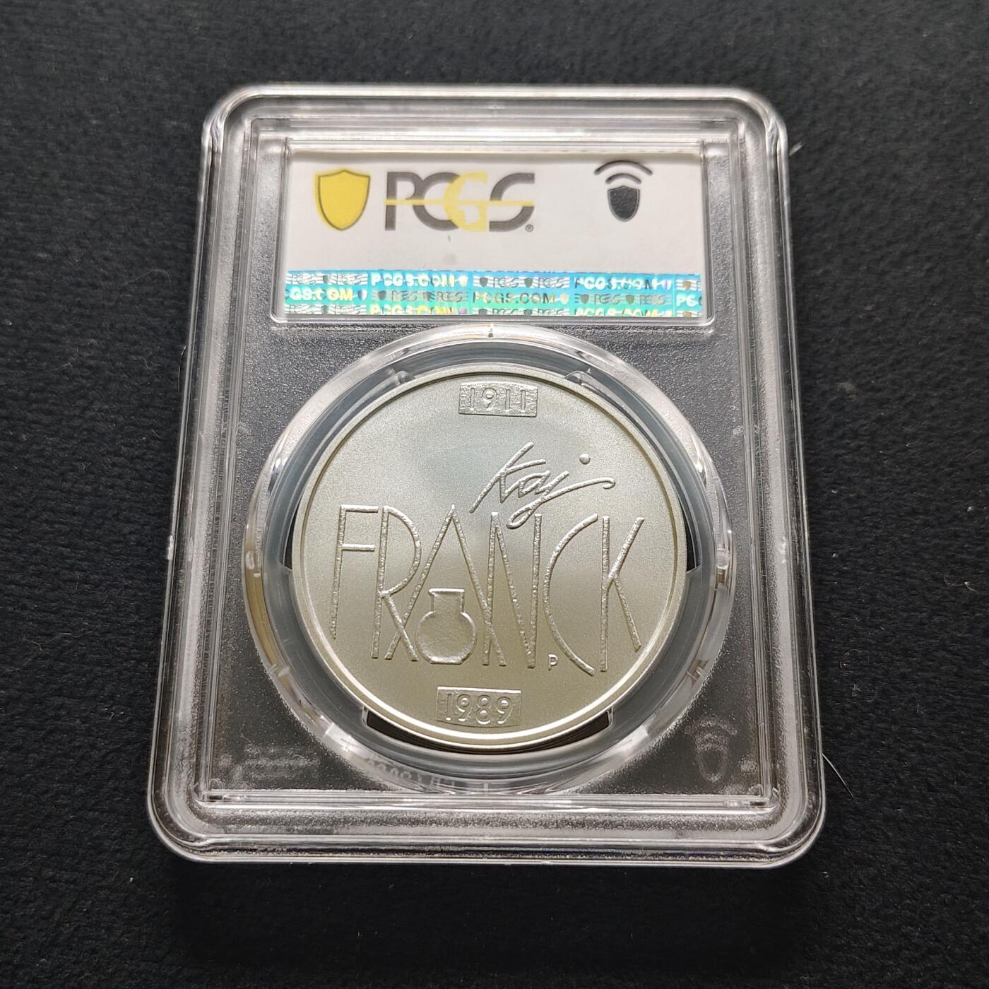 【全场包邮】纯粹捡漏拍481场（免费代拍第18场） 【少见】芬兰2011年10欧元设计大师卡伊·弗兰克纪念银币-量5000-PCGS MS69