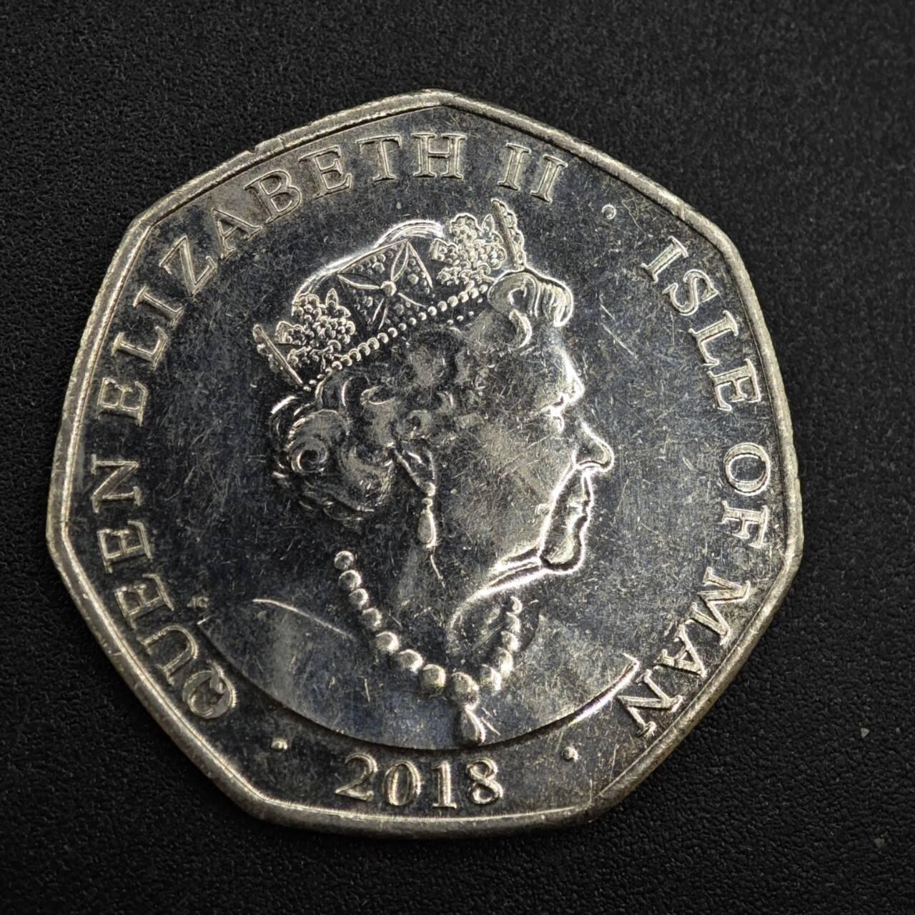 【淘币小摊】实时拍第八百一十拍   散币场   满百包邮可预留二周 每周一统一发货   马恩岛2018年一战百年50便士纪念币