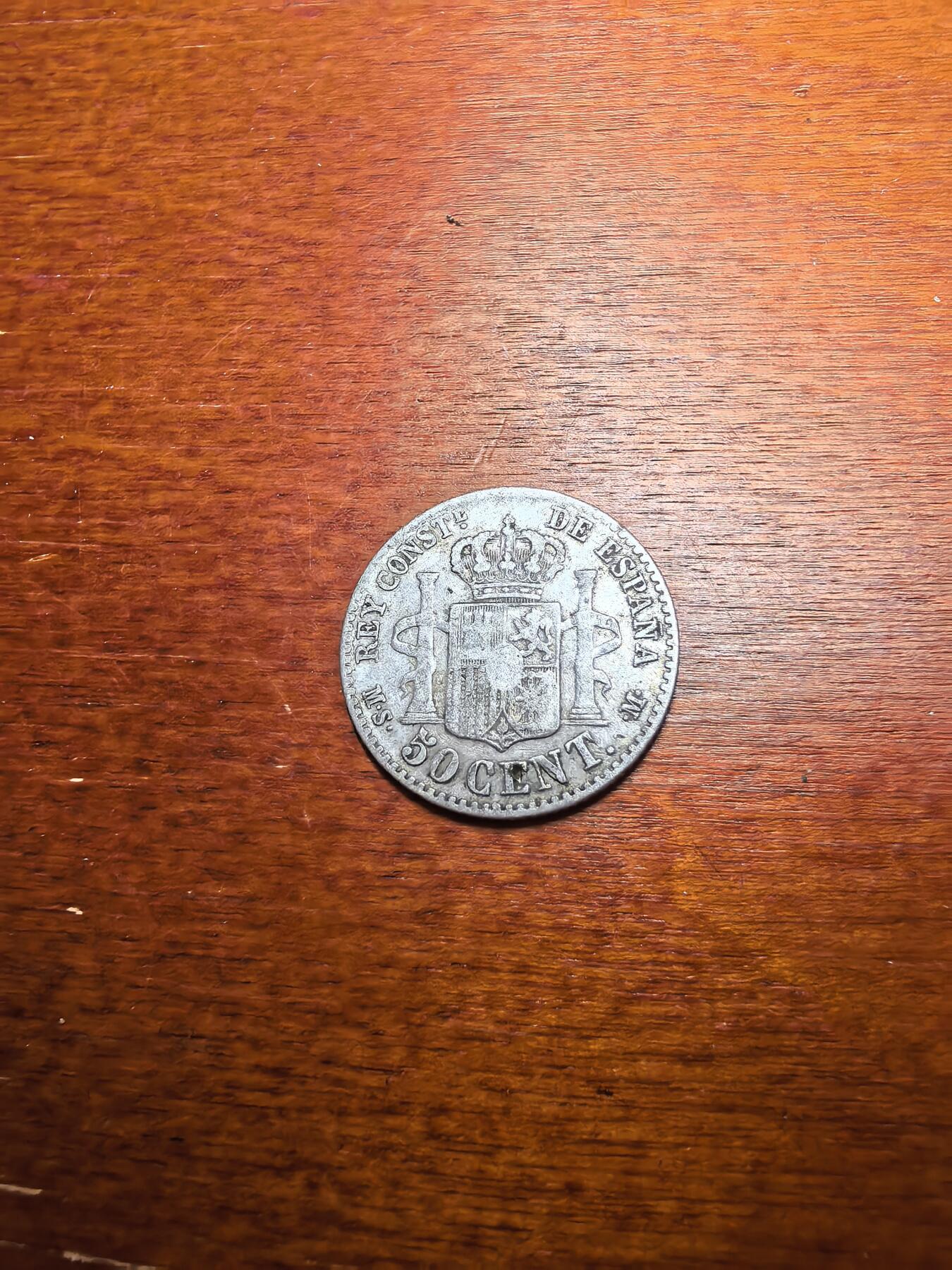 长老汇蛇年精选第七十九场拍卖 1881西班牙阿方索十二世50分银币，2.5克835银