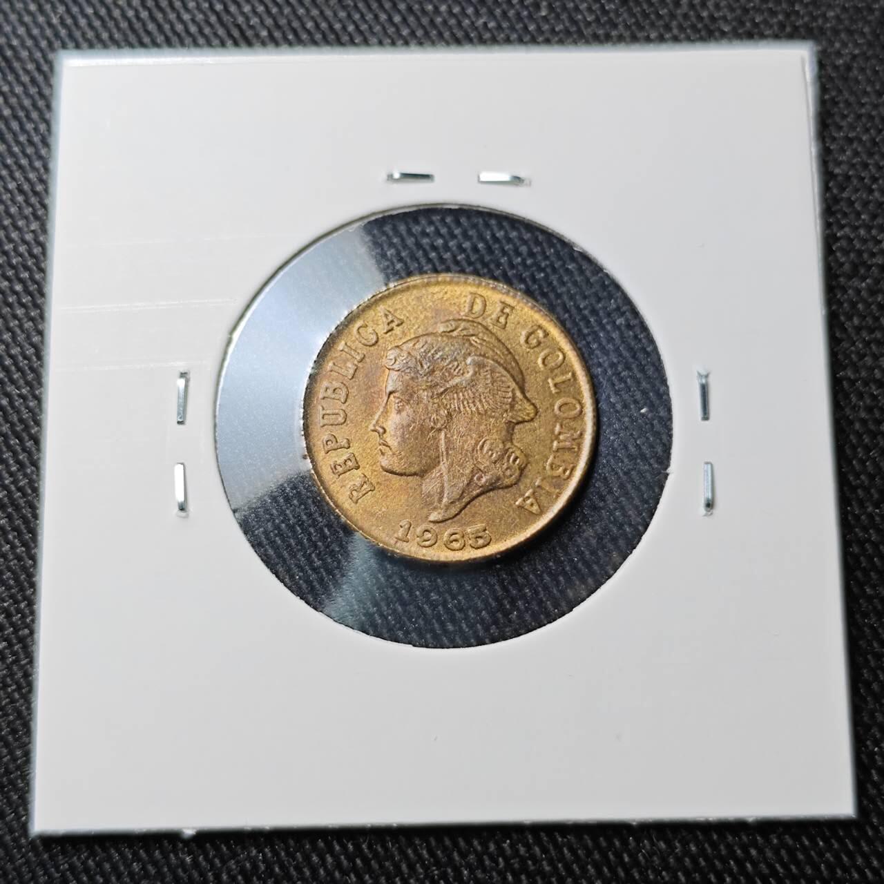 KK钱币收藏小铺 （套币 好品/批量散币 银币）专场  2月预留时间 周末发货  1965哥伦比亚2分铜币