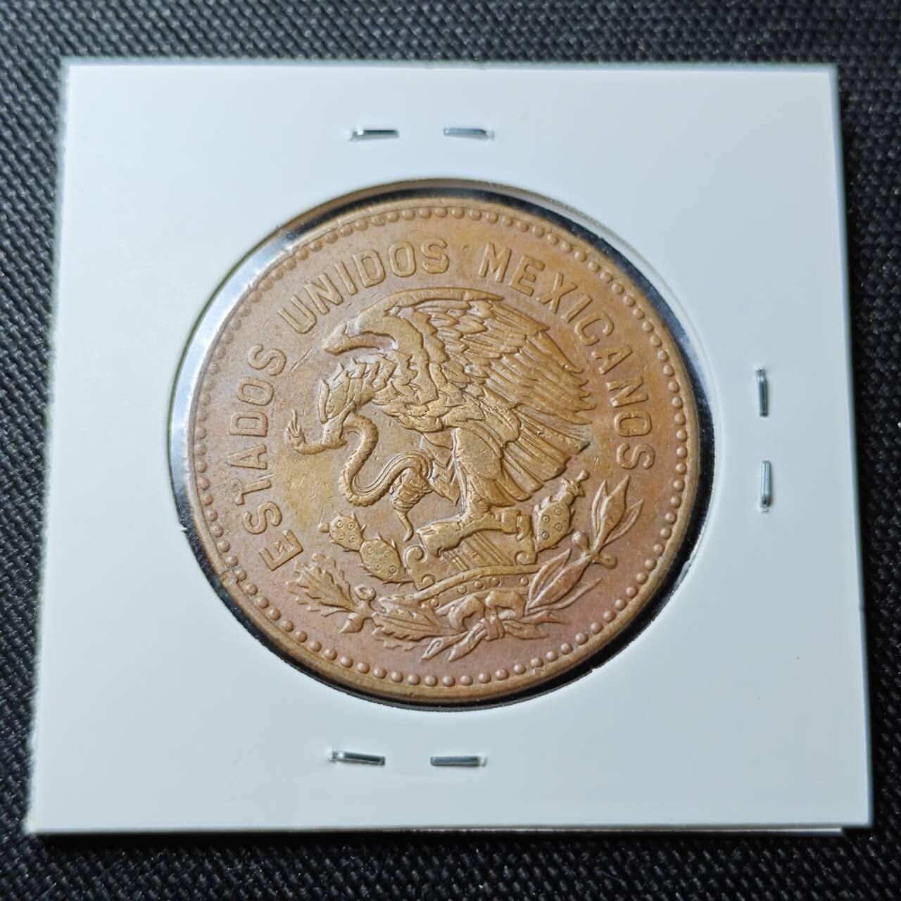 KK钱币收藏小铺 （套币 好品/批量散币 银币）专场  2月预留时间 周末发货  1959墨西哥酋长大铜币 通货好品无磕碰