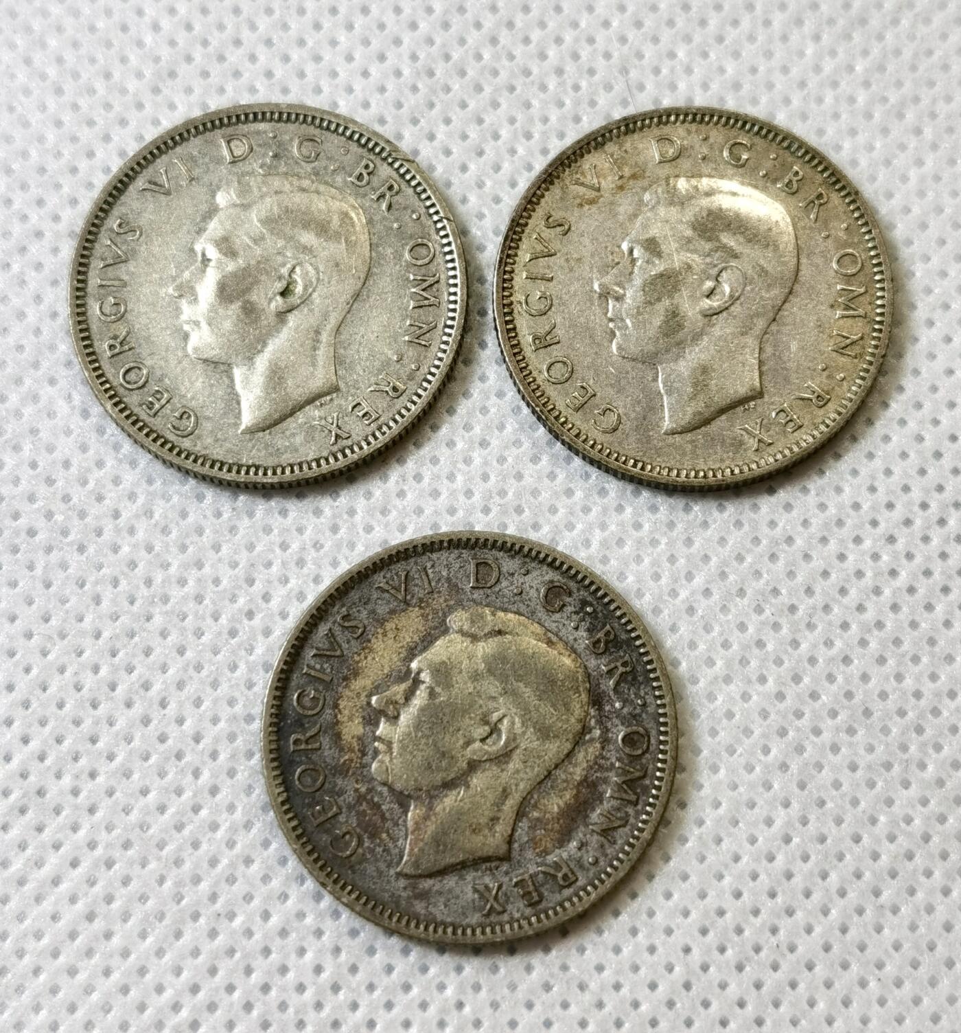 甄臻铺-世界币章拍卖（第40期）送拍享返佣金等优惠多多 英国乔治六世1先令3枚 苏格兰版